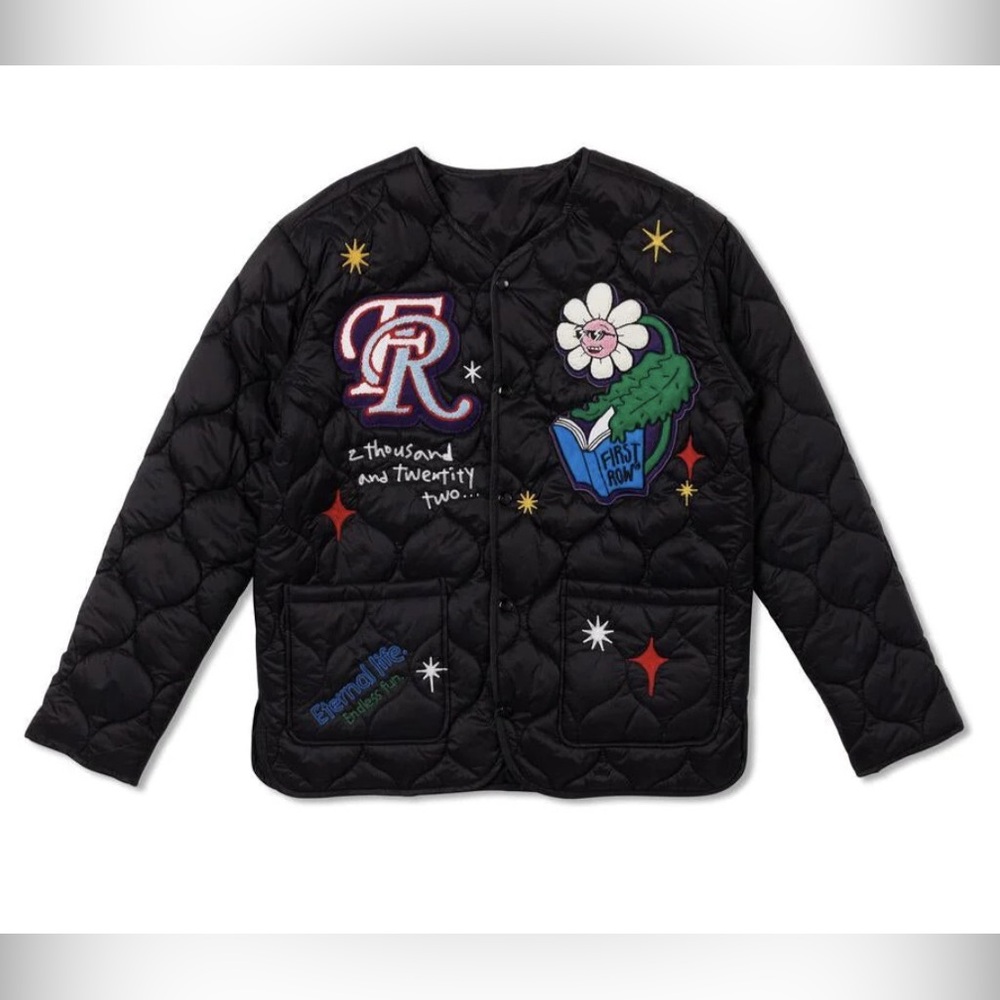 FIRST ROW MSRP $169 Denim"Sunshine" Quilted Liner Jacket Size L